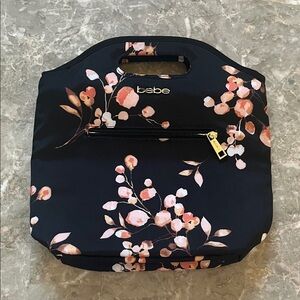 Bebe Black Floral lunch Bag